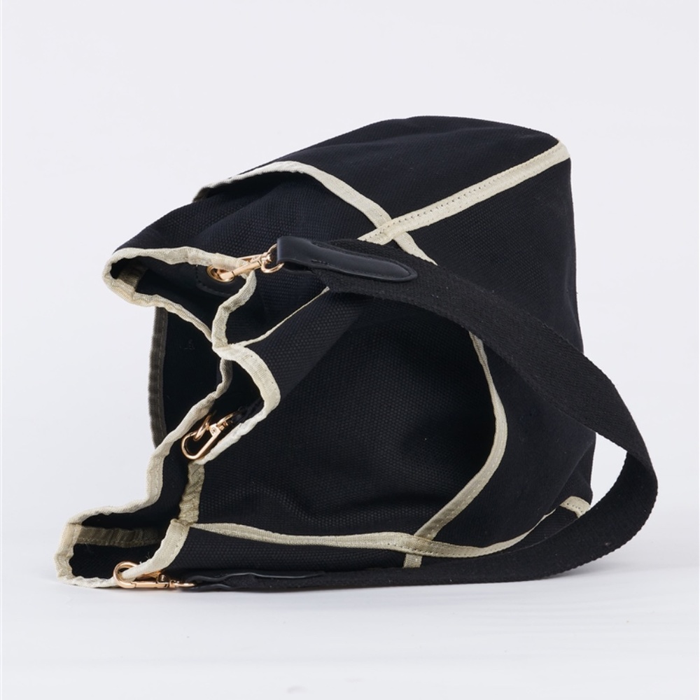 Canvas Colorblock Tote Shoulder Bag - Picture 5 of 10